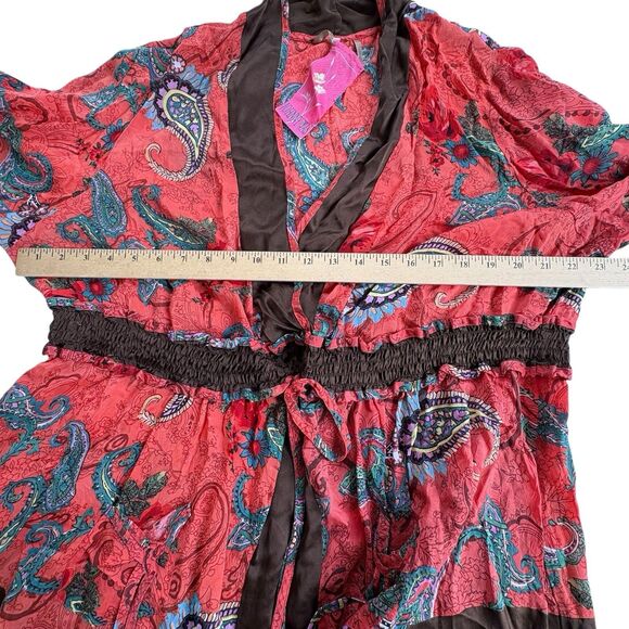 Johnny Was Paisley Rayon Tunic Blouse Kimono Size 1X Boho/Festival - Picture 6 of 10